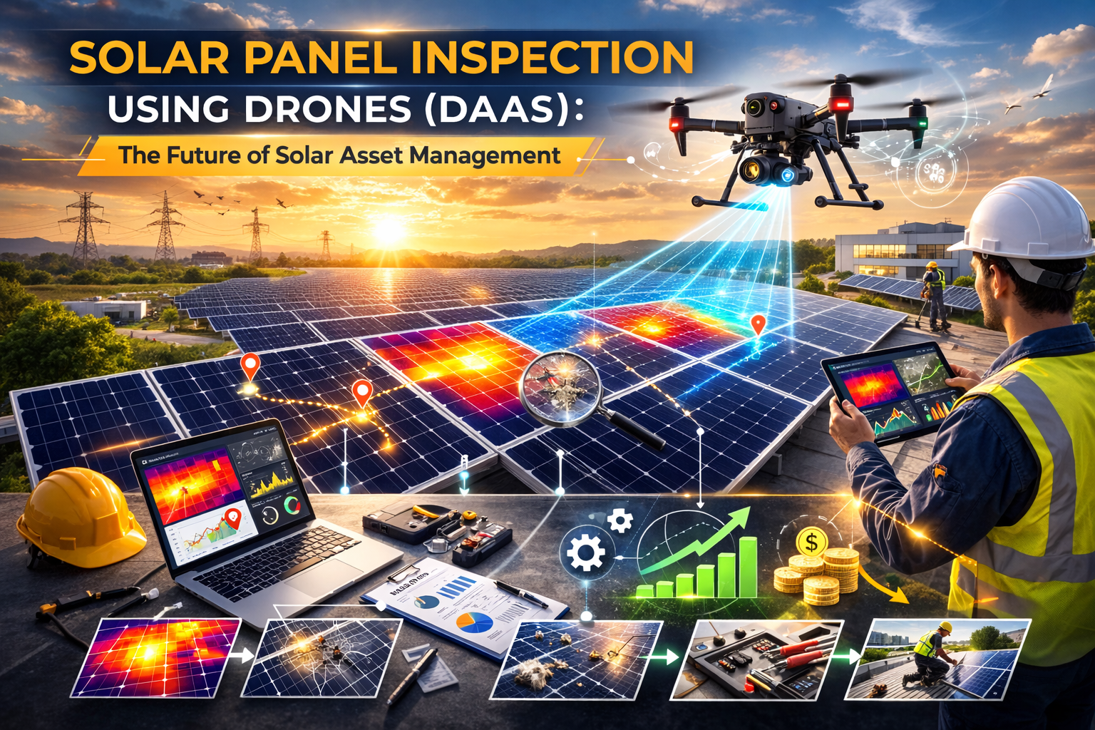 SOLAR PANEL INSPECTION USING DRONES (DAAS): - SKYX Aerospace Pvt Ltd