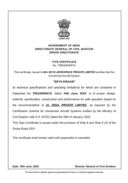 dgca-approval certificate